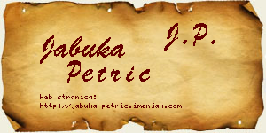Jabuka Petrić vizit kartica